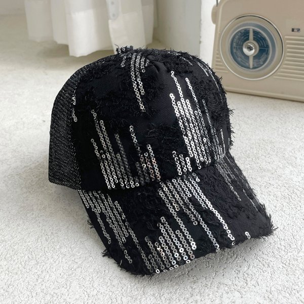 Breathable Sunscreen Feather Sequin Sunshade Hat